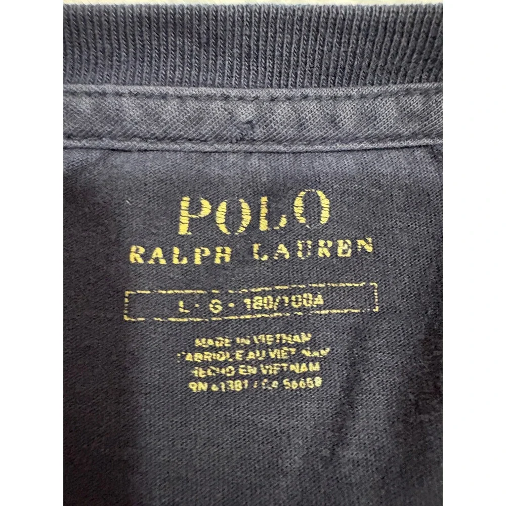 Polo Ralph Lauren Mens Navy Blue Graphic T-Shirt Red Star Logo Size Large